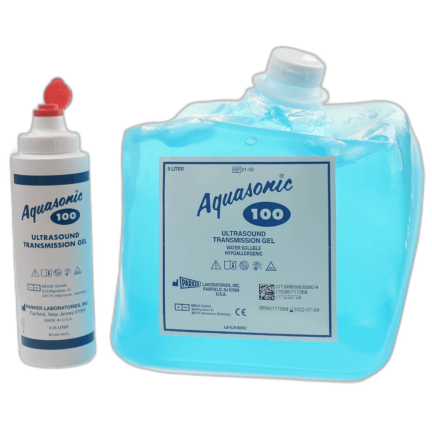 Ultragarsinis gelis 5l, mėlynas "Aquasonic", JAV