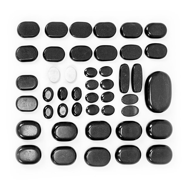 „Akito“ bazalto masažiniai akmenys 45 vienetų rinkinys - Image 2