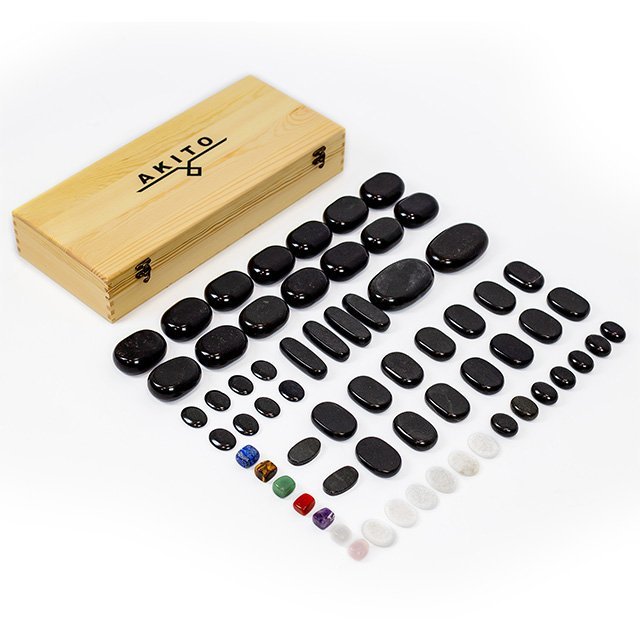 „Akito“ bazalto masažiniai akmenys - 64 vienetų rinkinys - Image 2