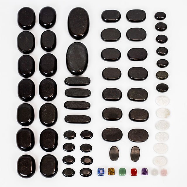 „Akito“ bazalto masažiniai akmenys - 64 vienetų rinkinys - Image 4