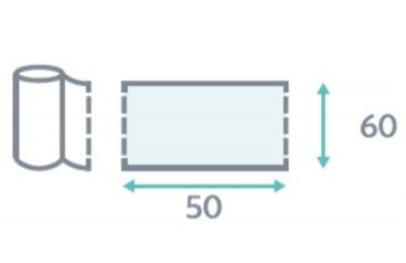 Neperšlampantys higieniniai apsauginiai paklotai, popierius + folija, 60 x 50 cm, 1 vnt. - Image 2