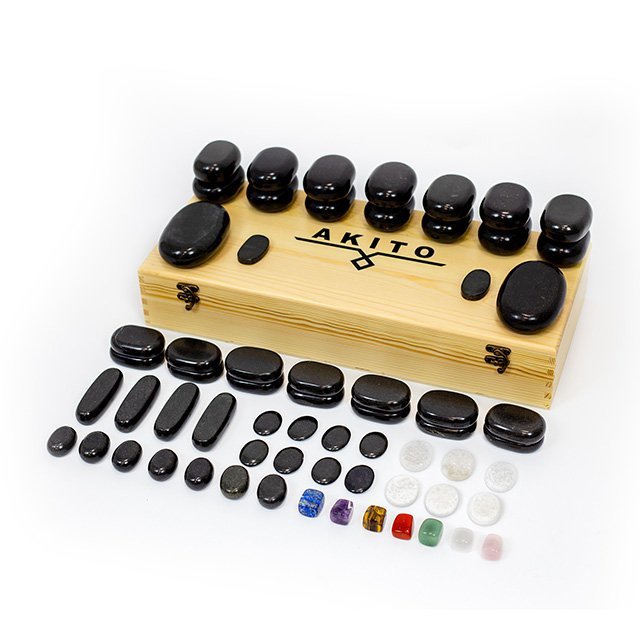 „Akito“ bazalto masažiniai akmenys - 64 vienetų rinkinys - Image 3