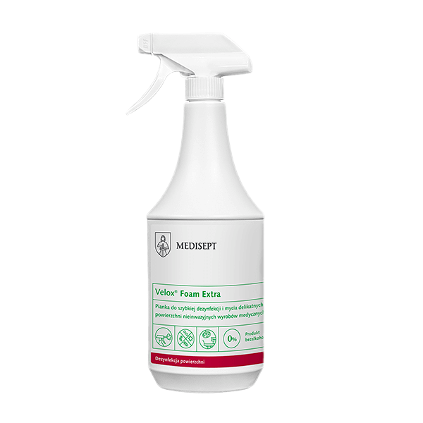 „Velox Foam Extra Medisept“ putos be alkoholio, skirtos paviršių dezinfekcijai, 1L