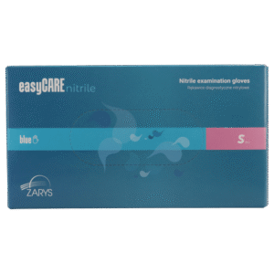 "easyCare BLUE" nitrilinės pirštinės be pudros, S dydis 100 vnt.