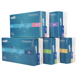 "easyCare BLUE" nitrilinės pirštinės be pudros, L dydis 100 vnt.
