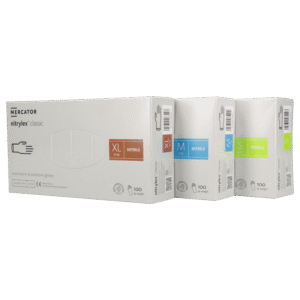 Nitrilo pirštinės NITRYLEX CLASSIC, baltos, 100vnt.