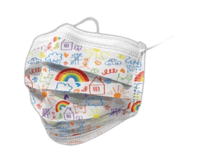 "GISAFE", medicininė, 98% filtruojanti kaukė 3 sluoksnių IIR tipo su kilpomis - vaikiška, 10 vnt.